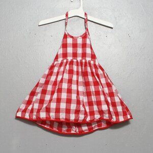 Wrangler red white gingham halter dress